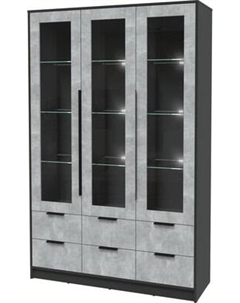 Шкаф с витриной Интерлиния Концепт КТ-ШВ3 с подсветкой