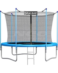 Батут Atlas Sport 252см 8ft с внутренней сеткой и лестницей Atlas sport