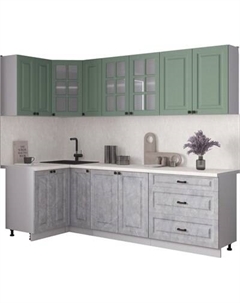 Кухонный гарнитур Интерлиния Мила Деко 1.2x2.5