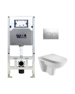 Унитаз подвесной с инсталляцией WeltWasser Amberg 506 ST+Baarbach 004 GL-WT+ Amberg RD-CR Weltwasser