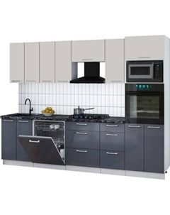 Кухонный гарнитур Интерлиния Мила Gloss 2.8-ПМ1