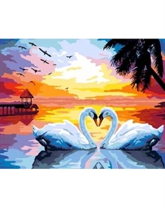 Картина по номерам PaintLine Влюбленные лебеди / PL-00296 Paintline