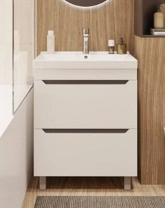 Тумба с умывальником Mixline Лайн-60 555470 + Luxe Fest 60 / FST60SLWB01