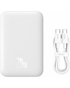 Внешний аккумулятор Magnetic Mini Wireless Fast Charge Power Bank 10000mAh 20W (белый) Baseus