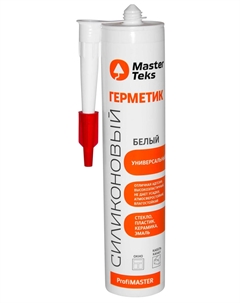 Герметик силиконовый универсальный PM белый, 290 мл Masterteks