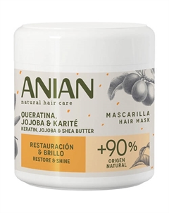 Питательная маска для поврежденных и вьющихся волос с кератином, маслами жожоба и карите Restore&Shine 350 Anian