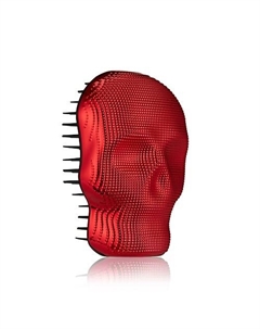 Массажная расческа череп детанглер для волос Skeleton Black Chrome Tangle angel