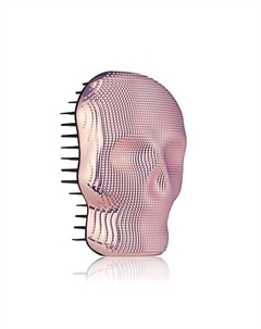 Массажная расческа череп детанглер для волос Skeleton Black Chrome Tangle angel