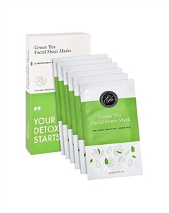 Маска тканевая для лица с экстрактом зеленого чая 28 Grace and stella