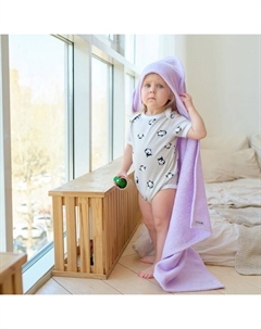 Полотенце уголок махровое 85х85 см, цвет лавандовый, 100% хлопок, 320 г/м Крошка я