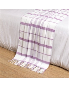 Плед с бахромой Vladi Palermo, 140×200 см, сливовый