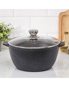 Кастрюля «Гранит Star», 5 л, d=26 см, h=13 см, антипригарное покрытие, литой алюминий, тёмно-синяя Мечта