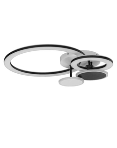 Люстра с ПДУ "Ринго" 4хLED 100Вт 3000-6000К черный 60х50х10,5 см Bayerlux