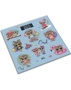 Весы напольные BQ-BS1017, электронные, до 150 кг, картинка "совы" Bq