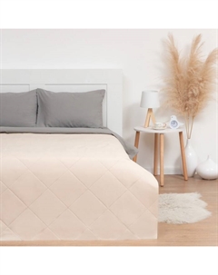 Покрывало Евро 200х210±5 см, цвет бежевый, микрофайбер, 100% п/э Lovelife