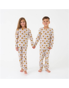 Пижама детская новогодняя Happy Holidays, размер 28 (86-92 см) Kaftan