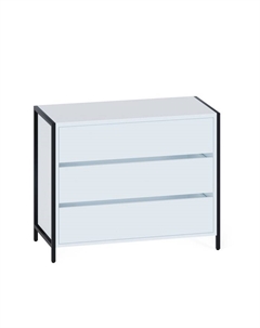 Комод напольный для вещей «Т401», 3 ящика, на ножках, 940×449×755 мм, цвет белый Сокол
