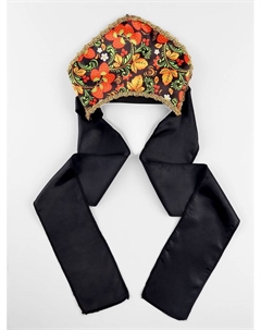 Кокошник карнавальный «Русские узоры», черный Волшебная маска