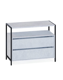 Комод напольный для вещей «Т400», 2 ящика, на ножках, 940×449×755 мм, цвет бетон Сокол