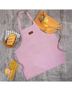 Фартук «. Однотонный», розовый, 65×70 см, 100% п/э Этель