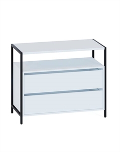 Комод напольный для вещей «Т400», 2 ящика, на ножках, 940×449×755 мм, цвет белый Сокол