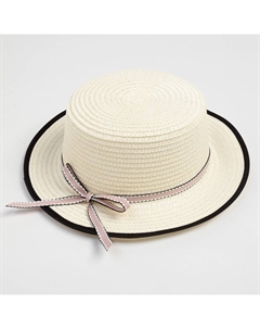 Шляпа для девочки «Леди», размер 52-54, цвет экрю Minaku