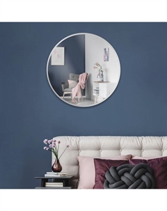 Зеркало интерьерное настенное круглое «», c окантовкой, d=50 см, цвет белый Рубин