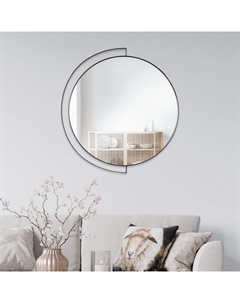 Зеркало интерьерное настенное «», в круглом корпусе из металла, с ободом, d=46 см, цвет чёрный Рубин