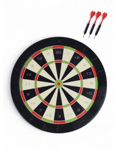 Дартс «ЕВРО», d=43 см, толщина 3 см, 2 дротика, дротик 13.5×2.5 см Гелий