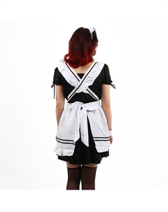 Карнавальный костюм «Милая горничная»: платье, фартук, ободок, чокер, подвязки, манжеты, чулки, р. 46–48 Волшебная маска