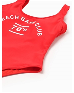 Купальник женский слитный с открытой спиной, с принтом, размер 44, красный Minaku