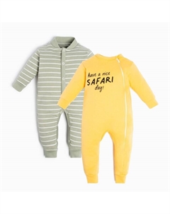 Комбинезоны детские «Сафари»-2 шт, рост 74-80 см Крошка я