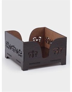 Салфетница деревянная «Мокко», 12,3×12,3 см, с салфетками Доляна