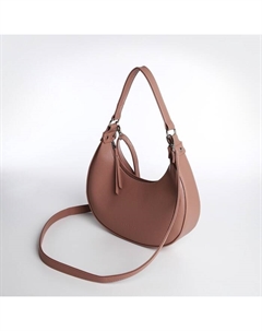 Сумка женская багет на молнии, 28×6.5×15 см, тёмно-бежевая Textura