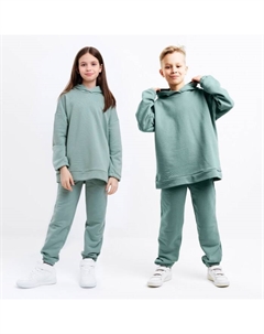 Костюм детский (худи, брюки), хаки, рост 140 см Minaku