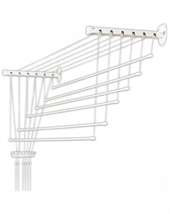 Сушилка для белья Лифт универсальное крепление 6x200см (алюминий/белый) Comfort alumin