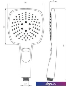 Душевая лейка Mango NCV 051S Deante