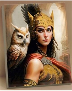 Картина по номерам Флюид Афина богиня войны 40x50 / HR0687