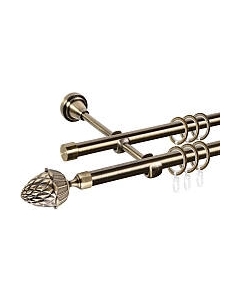 Карниз для штор АС ФОРОС Grace D16Г/16Г составной + наконечники Шишка Ас форос