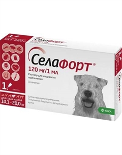Капли от паразитов KRKA Селафорт для собак 10-20кг Krka