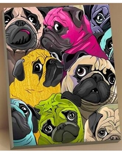 Картина по номерам Флюид Мопс арт 40x50 / HR0453