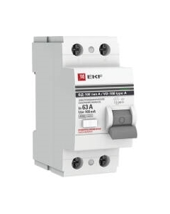 Устройство защитного отключения EKF PROxima ВД-100 2P 63А/100мА / elcb-2-63-100-em-a-pro Ekf