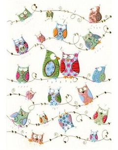 Открытка Turnowsky Совы на золотом проводе MO5837