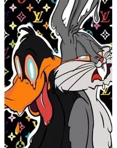 Картина по номерам PaintLine Даффи Дак и Багз Банни / PL-00307 Paintline