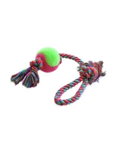 Игрушка для собак Triol Веревка с петлей, 2 узла и мяч / 12111030
