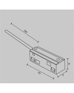Ввод питания для шинопровода Maytoni TRA034B-42W-1