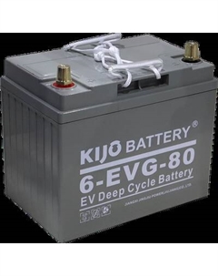 Аккумуляторная батарея Kijo 12V 6-EVG-80Ah M6+DIN / 6-EVG-80