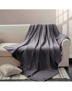 Плед Бояртекс Велсофт с тиснением Зигзаг Графит 18-3905