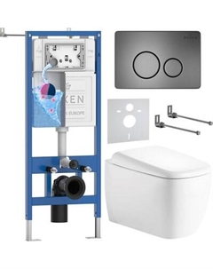 Унитаз подвесной с инсталляцией Roxen StounFix Dual Fresh 968520