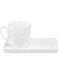 Кружка с блюдцем Elan Gallery Птички на ветке / 540936 Elan gallery